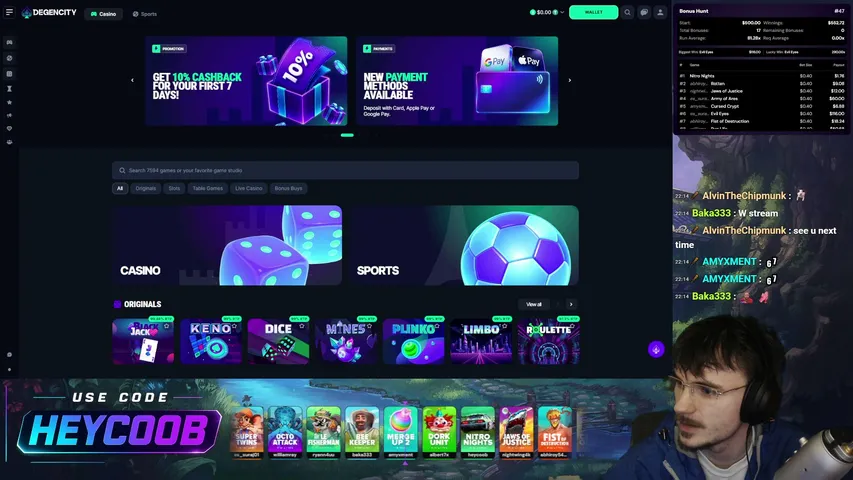 🏆Viewer Slot Tournament💸$200 !leaderboard💰!degen !discord🤑➜CODE heycoob
