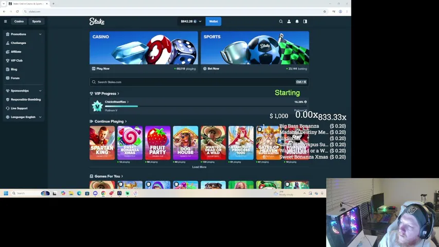 chickn-n-waffles playing Slots & Casino - Live Casino Stream