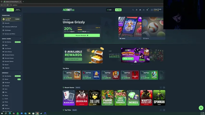 beanztv01 playing Slots & Casino - Live Casino Stream
