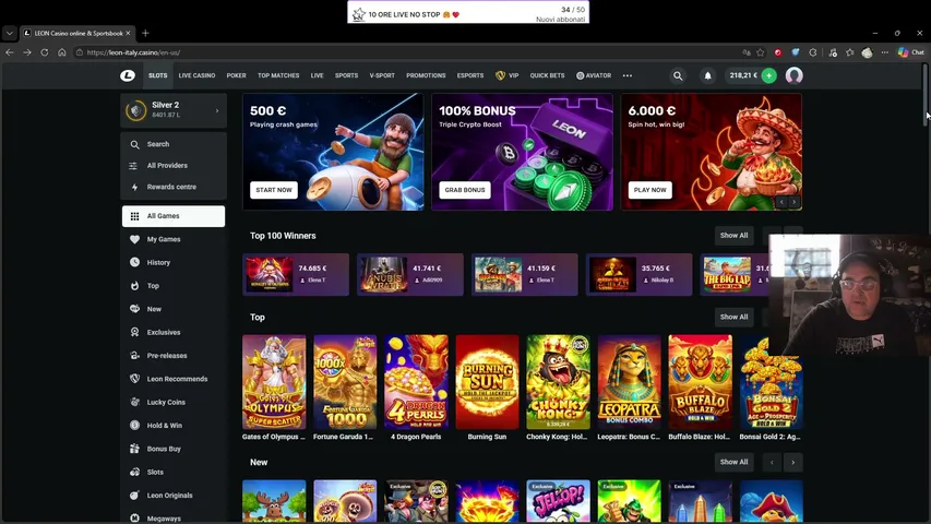 DIRETTA LEON  CASINO'  START 800😎