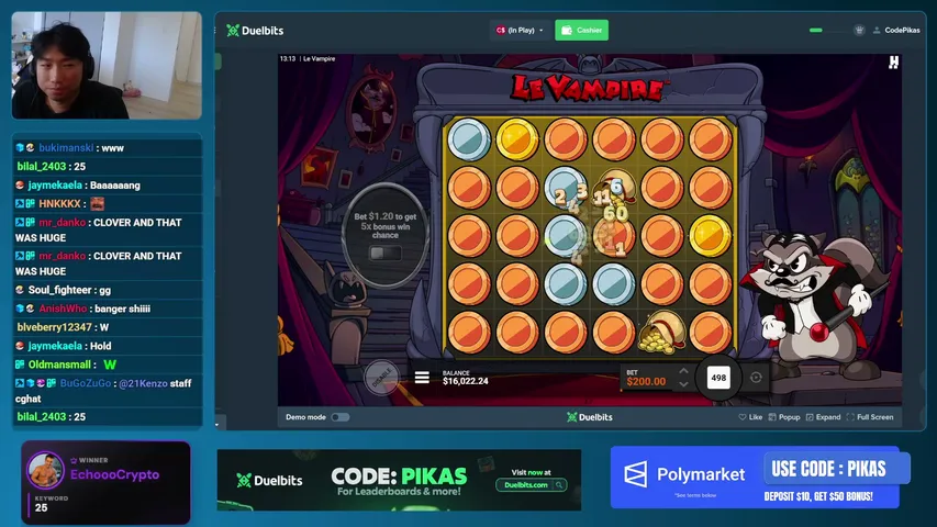 Pika playing Slots & Casino - Live Casino Stream