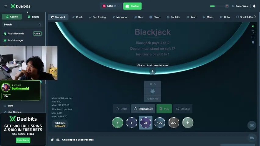Pika playing Slots & Casino - Live Casino Stream