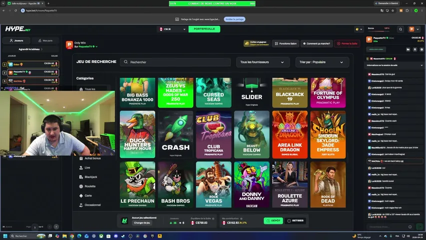 PaquetteTV playing Slots & Casino - Live Casino Stream