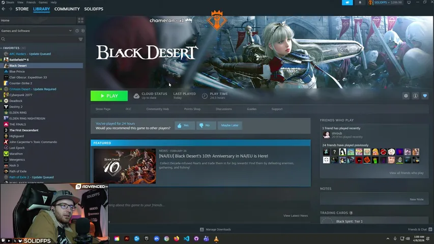 DEADEYE 🤠 FIRST TIME PLAYING BDO | @SOLIDFPS