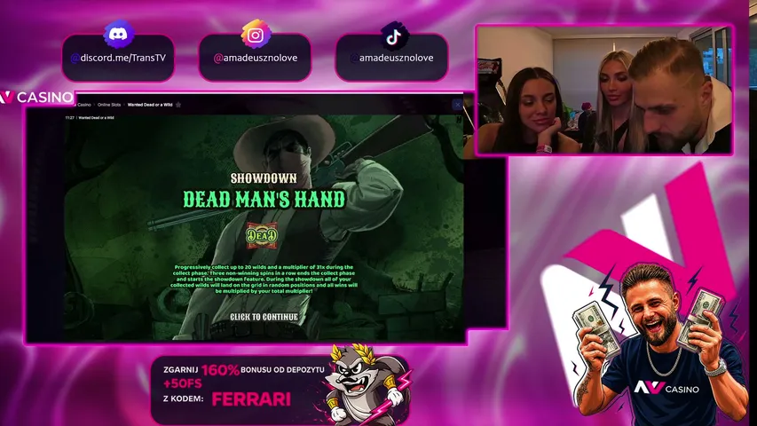 AmadeuszFerrari playing Slots & Casino - Live Casino Stream