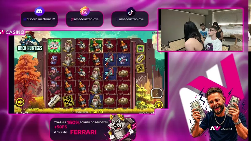 AmadeuszFerrari playing Slots & Casino - Live Casino Stream
