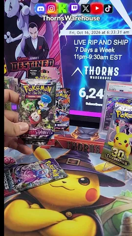 Pokémon Rip & Ship LIVE 🔥 SIR GRENINJA  = PSA 10 Gastly| Chaos Rising + Giveaways #pokemon #tcg