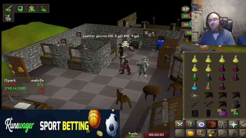 tvsparky playing Old School RuneScape - Live Casino Stream