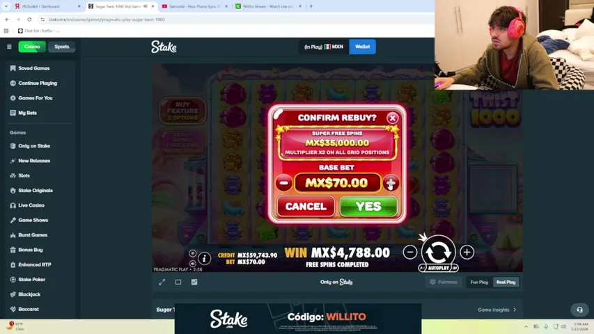 willito playing Slots & Casino - Live Casino Stream