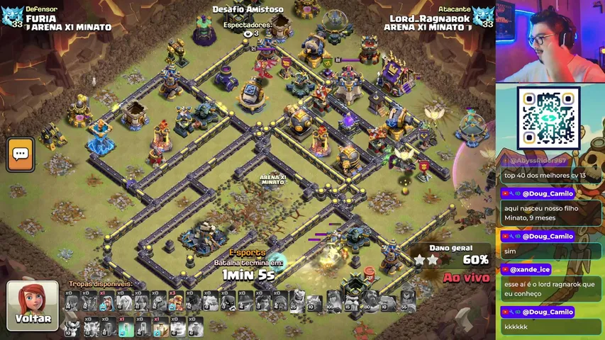 AO VIVO 🔴 Lendária + Analisando Vilas da Live | Clash of Clans