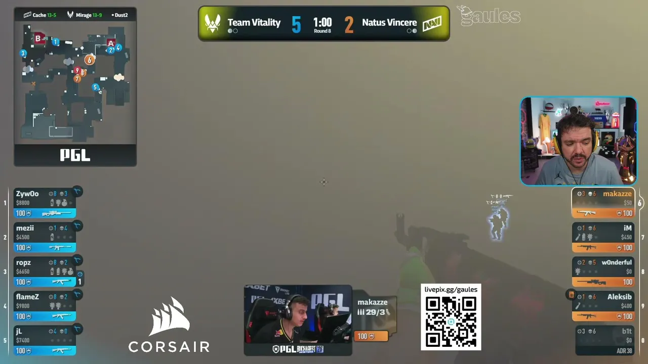 VITALITY x NAVI | PGL MASTERS BUCHAREST 2026 | PLAYOFFS - !socio - Siga @Gaules nas redes sociais!