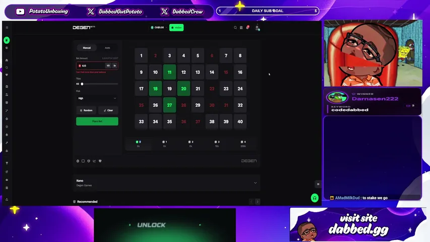 LATE AF STREAM WITH DABBED| GIVEAWAY WHEEL/VIEWER TOURNEY | !rain !csgobig !degen| 25k MONTHLY LBS LEADBERBOARDS !site