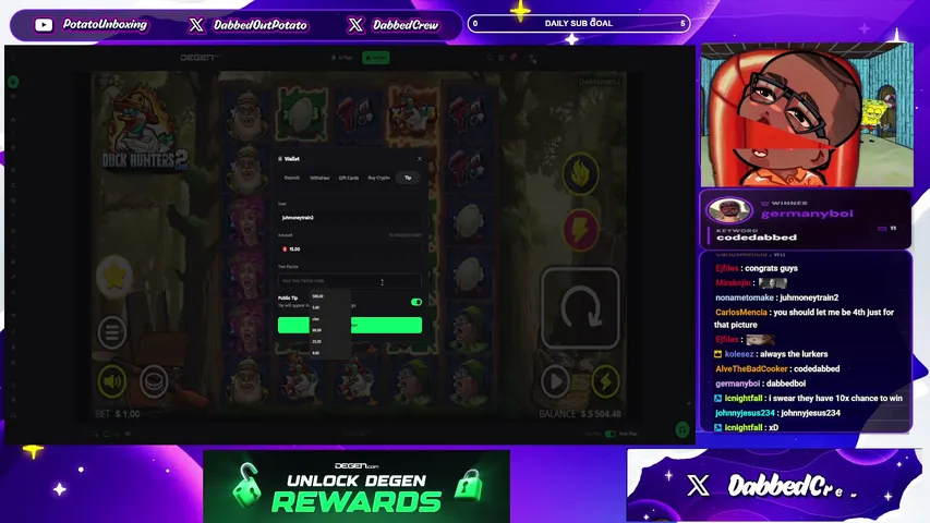 potatocrew playing Slots & Casino - Live Casino Stream