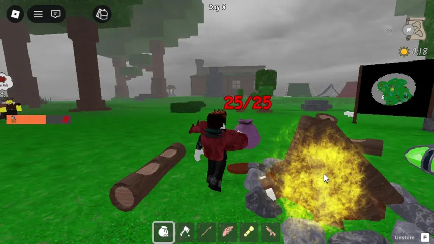 BEATING Roblox 99 Nights In The Forest Challenge!!