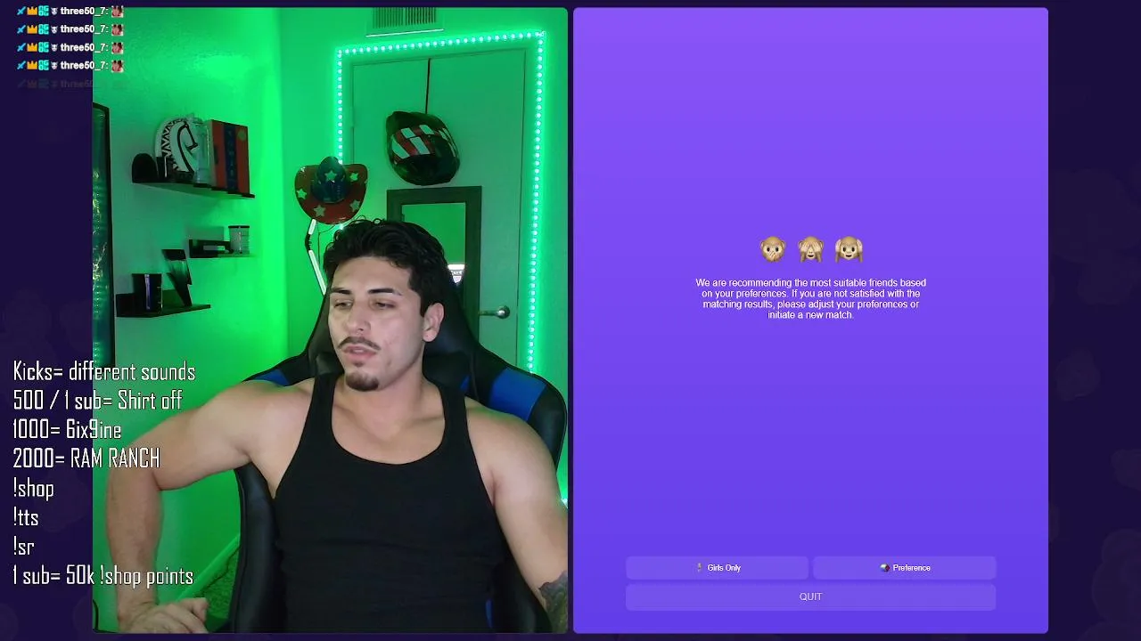 quick stream 
(TTS + KICK SOUNDS)