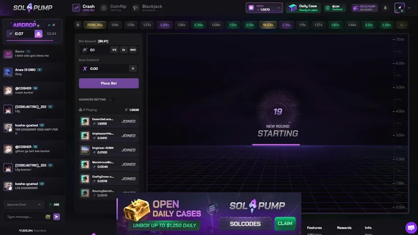 solpump247 playing Slots & Casino - Live Casino Stream