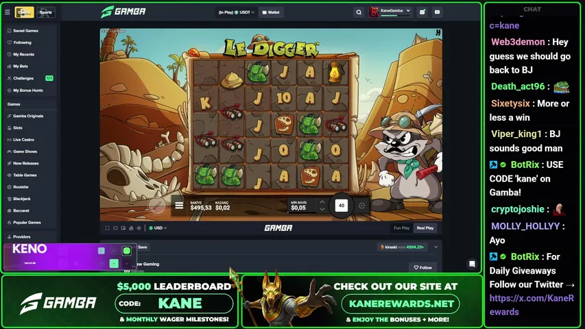 benkane playing Slots & Casino - Live Casino Stream
