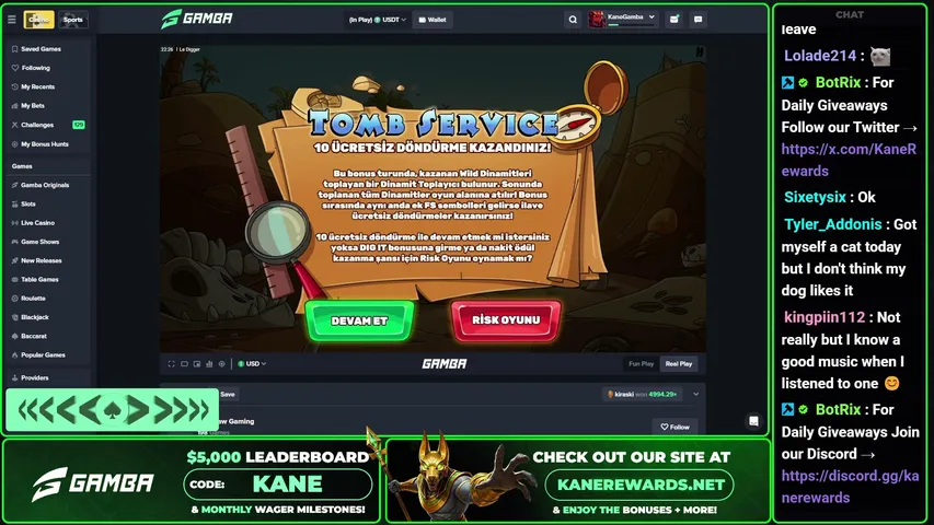 benkane playing Slots & Casino - Live Casino Stream