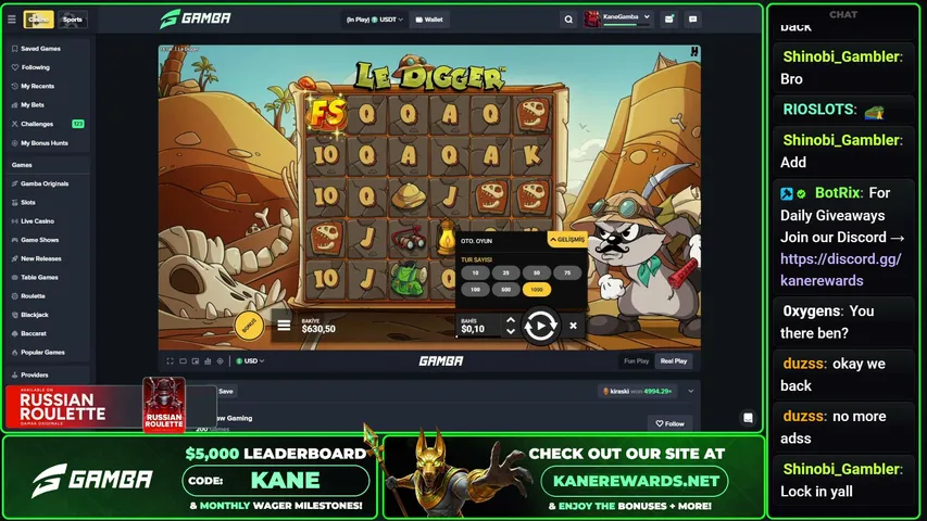 benkane playing Slots & Casino - Live Casino Stream