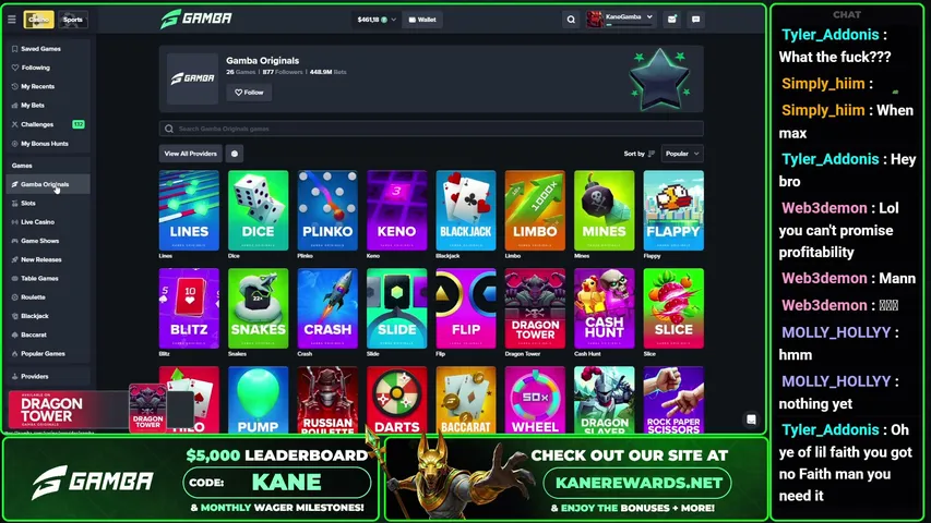 benkane playing Slots & Casino - Live Casino Stream