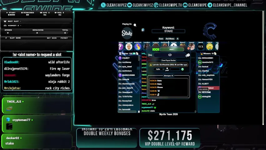cleanswipe playing Slots & Casino - Live Casino Stream