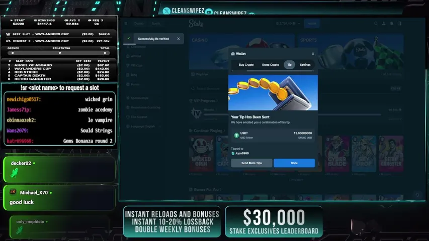 cleanswipe playing Slots & Casino - Live Casino Stream