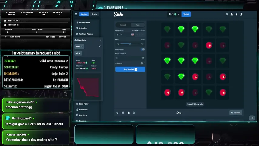 cleanswipe playing Slots & Casino - Live Casino Stream