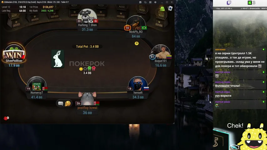 postfl0p-kowai playing Monopoly Poker - Live Casino Stream