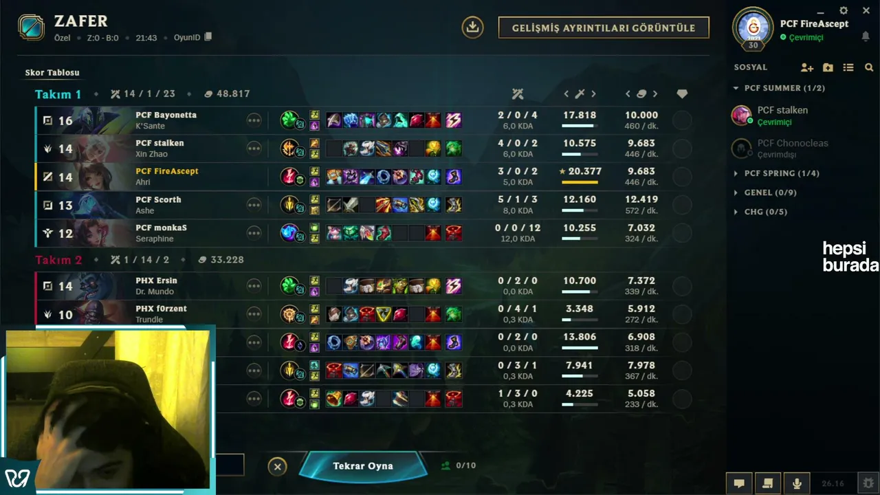 GAMEON Şampiyonluk Ligi Yaz Mevsimi Playoff - PCIFIC Esports vs Team Phoenix
