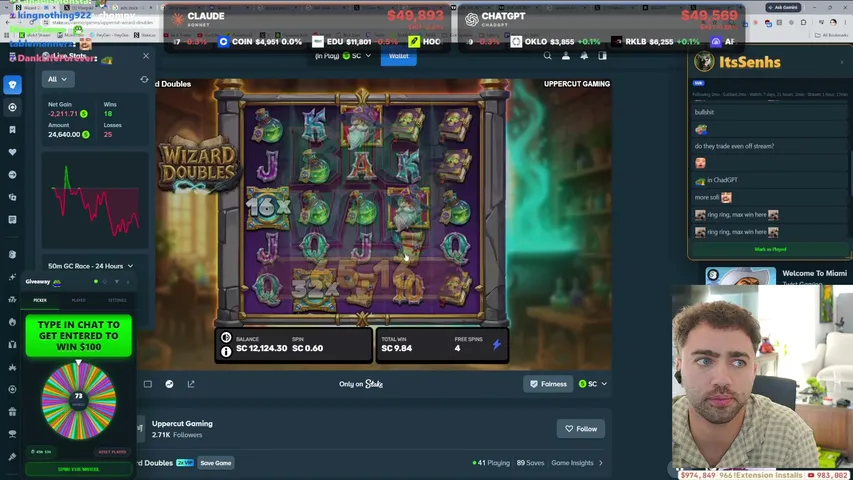 $100 if you win. I've given $100K to chat since I started. Type !DISCORD to enter