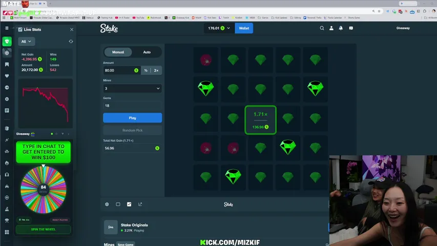 Mizkif playing Slots & Casino - Live Casino Stream