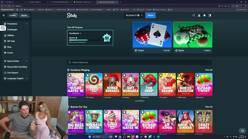 clavicular playing Slots & Casino - Live Casino Stream