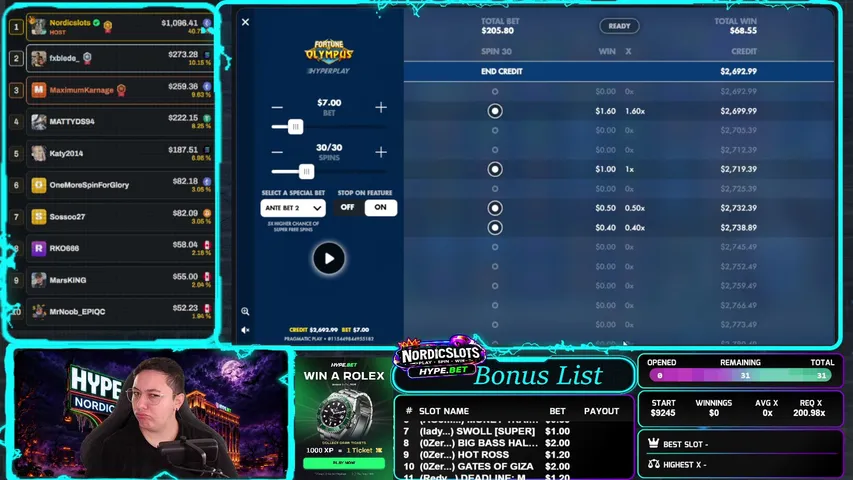 SEX...Y STREAM / BONUS HUNT / LEADERBOARD / GIVEAWAYS / #HYPEBET #NORDICSLOTS