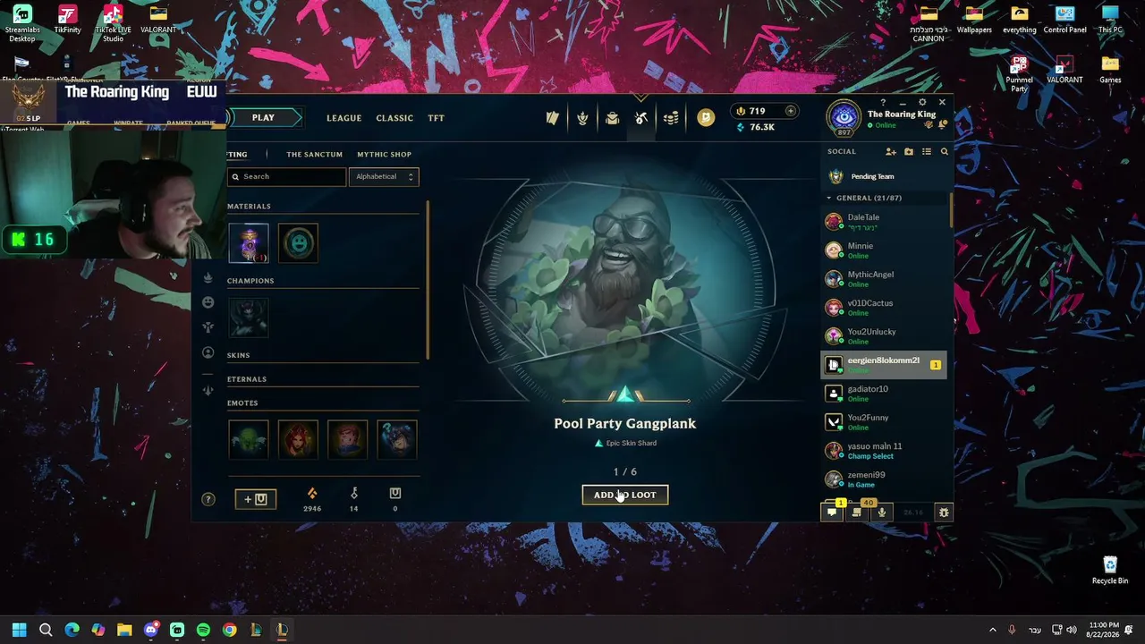 TheRoaringKing live