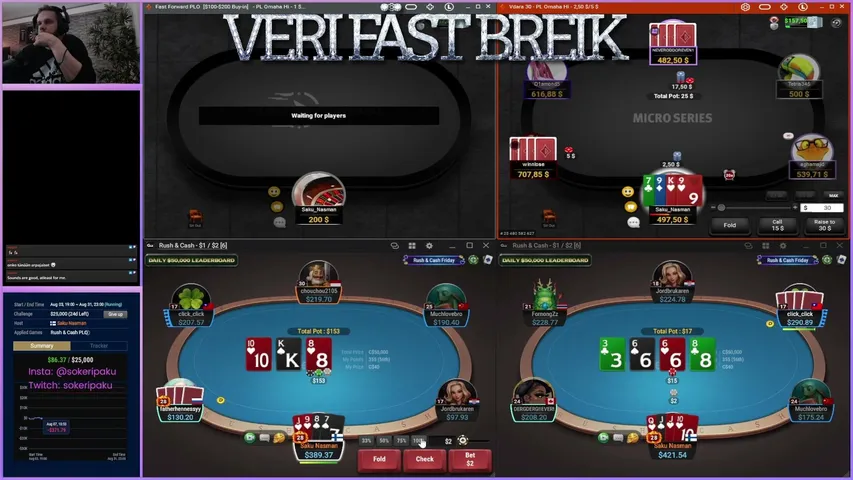 sokeripaku playing Poker - Live Casino Stream