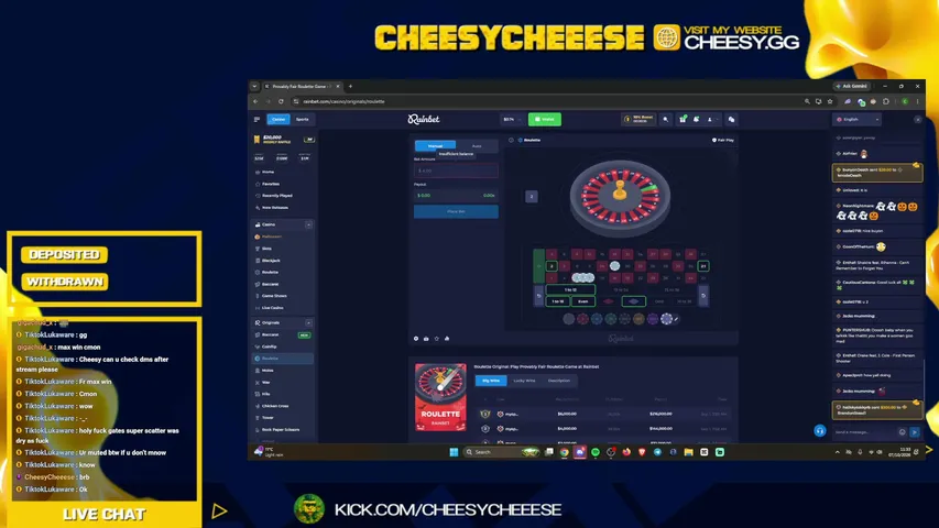 cheesycheeese playing Slots & Casino - Live Casino Stream