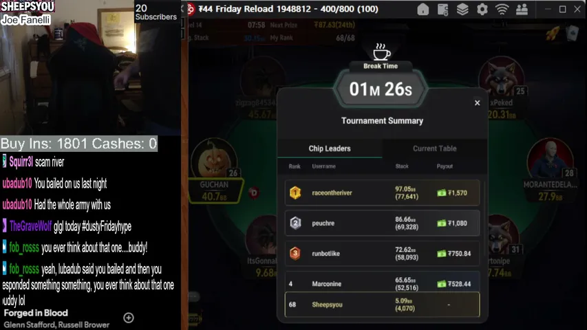 sheepsyou7 playing Poker - Live Casino Stream