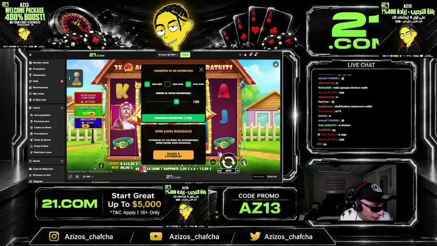 azizos_chafchaa playing Slots & Casino - Live Casino Stream