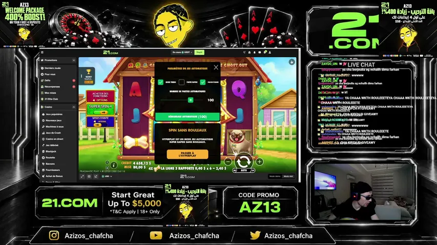 azizos_chafchaa playing Slots & Casino - Live Casino Stream