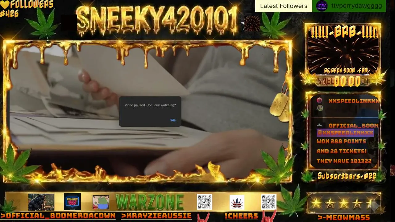 Sneeky420101k live