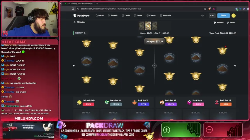 🔴 VIEWERS SPEND MY BALANCE! | $10,000+ WEEKLY REWARDS | MELUHDY.COM | !RAIN !PACKDRAW !GAMBA !JUICE !SKINRAVE