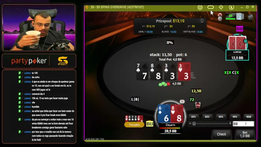 Clous1n playing Poker - Live Casino Stream