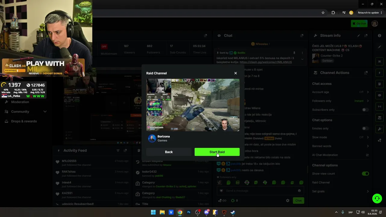 Miilanius live