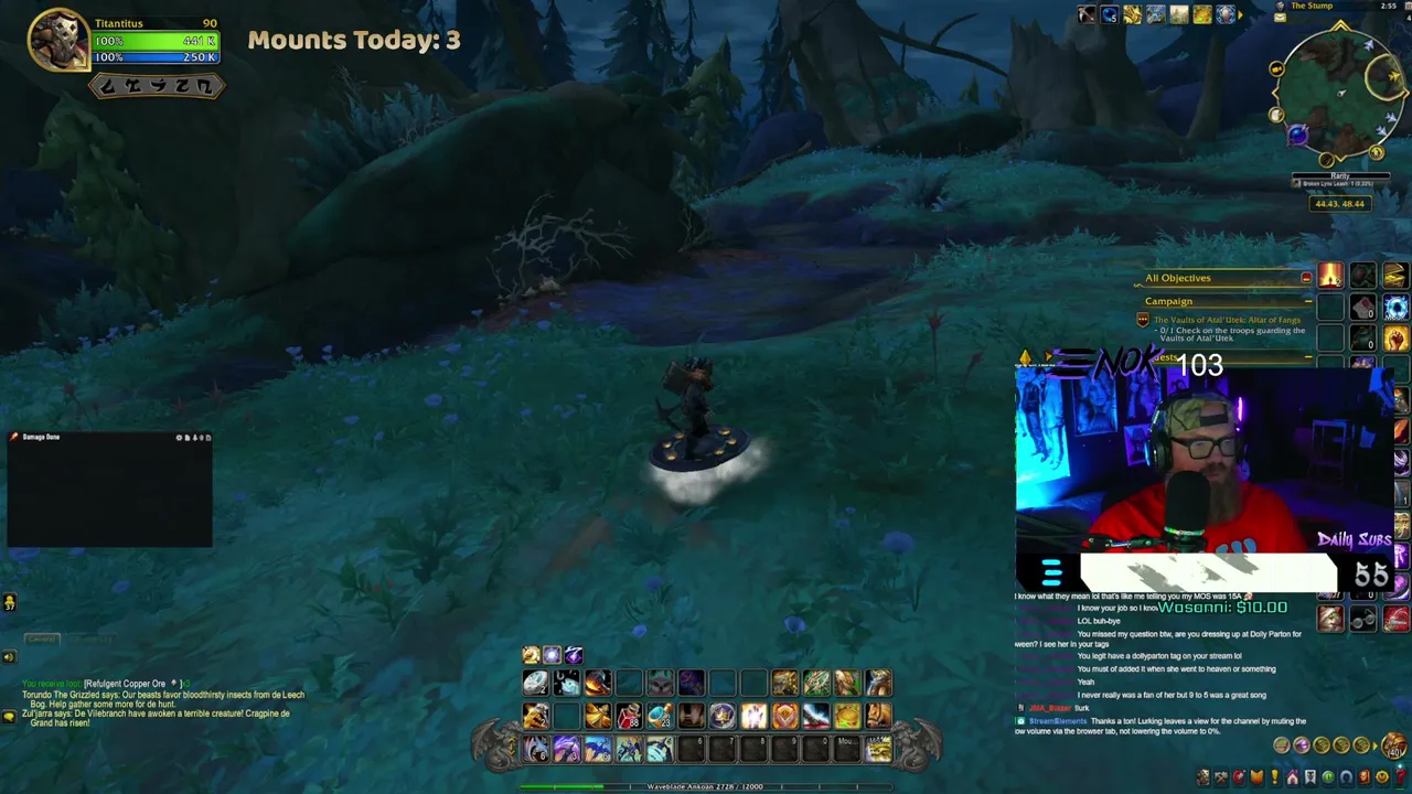 Mounts, Rep, and Achievements.
