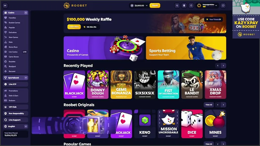 kazyxgambles playing Slots & Casino - Live Casino Stream