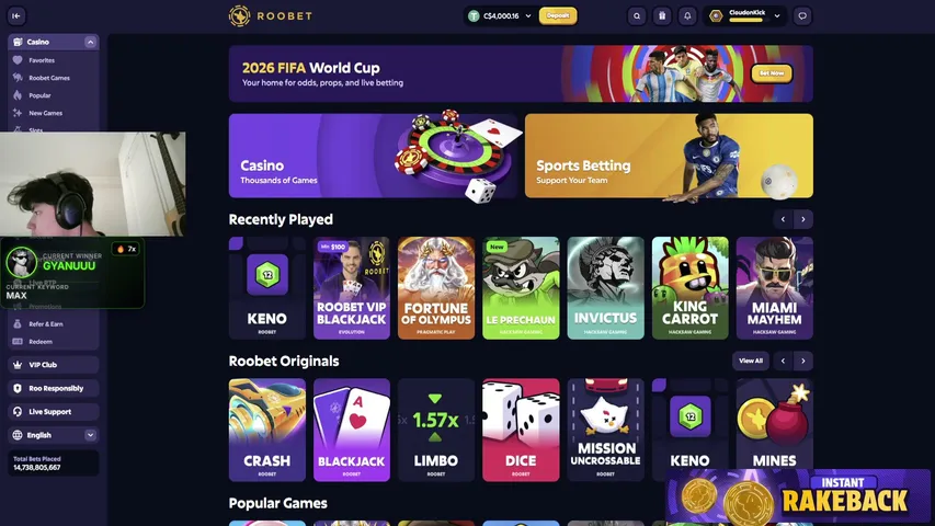 $2,700 RAW ON !ROOBET !packdraw !discord !lb