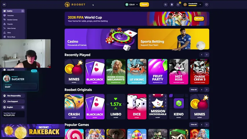 $2,700 RAW ON !ROOBET !packdraw !discord !lb