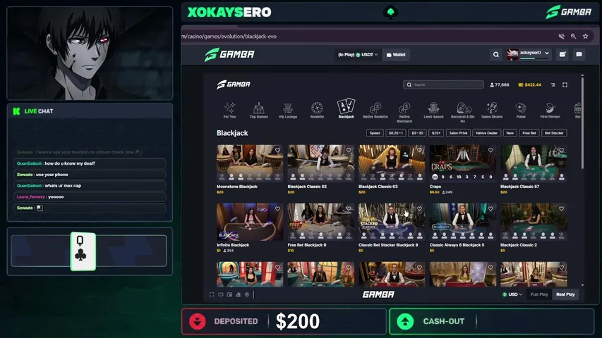 xokayser0 playing Slots & Casino - Live Casino Stream