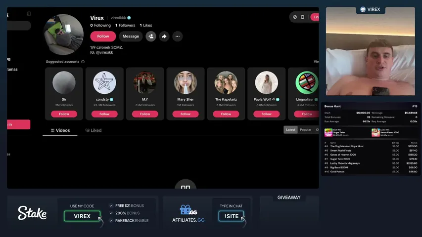 virexik playing Slots & Casino - Live Casino Stream