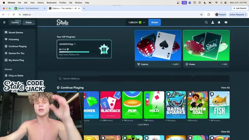 jackdoherty playing Slots & Casino - Live Casino Stream